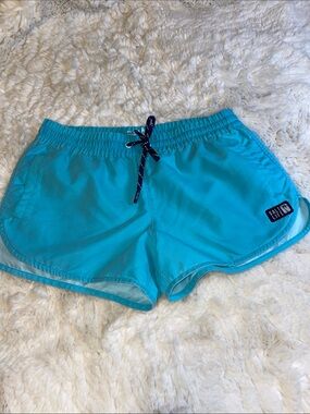 Salt Life Women's Teal Shorts with Navy Drawstring